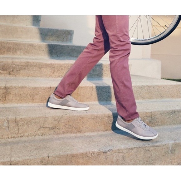 Vionic Casual Lono Sneaker Mens US 7 EU 40 Gray Leather Arch Support New‎
